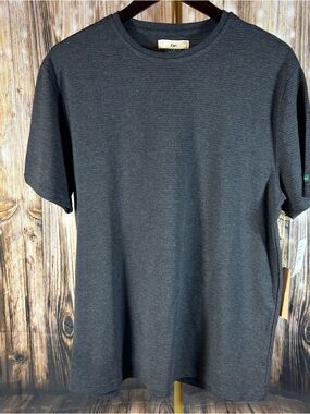 Esc Men’s Shirt Size L Black Crew Neck Ribbed Black T Shirt Cotton Blend New